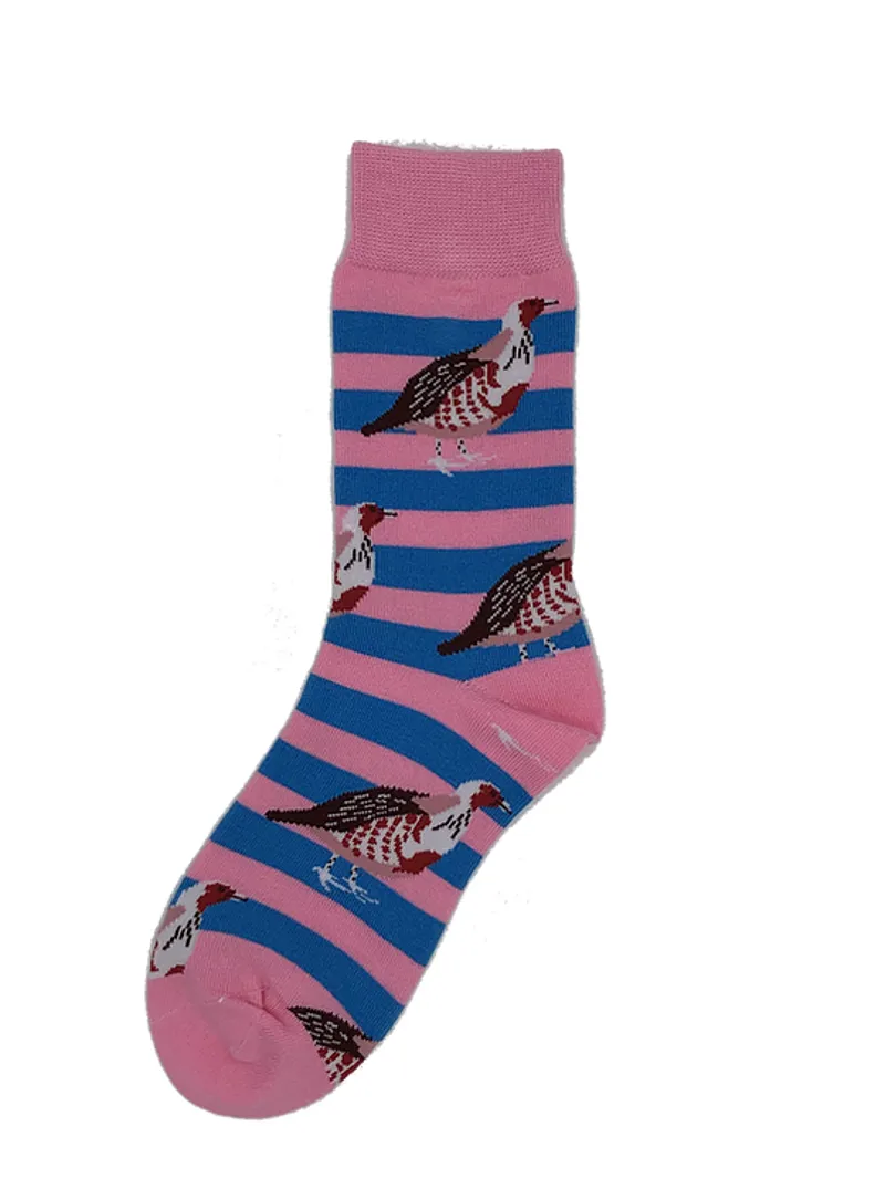 ShuttleSocks Junior Partridge Socks - Pink/Blue - Size 12.5-2.5